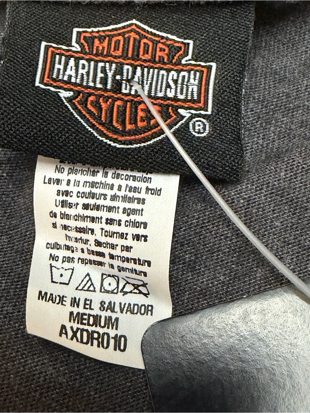 🆕 Harley-Davidson Women's Dark Gray Tank with Purple Text & Rose - Picture 4 of 8